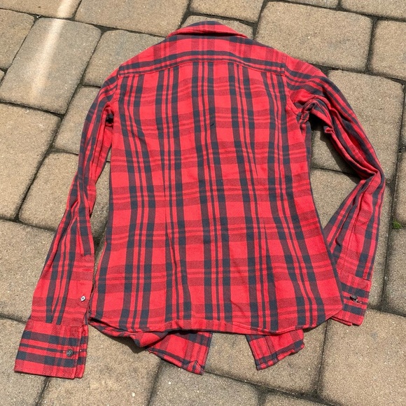 Rugby Ralph Lauren Ruffle Flannel Plaid Shirt - Picture 3 of 7